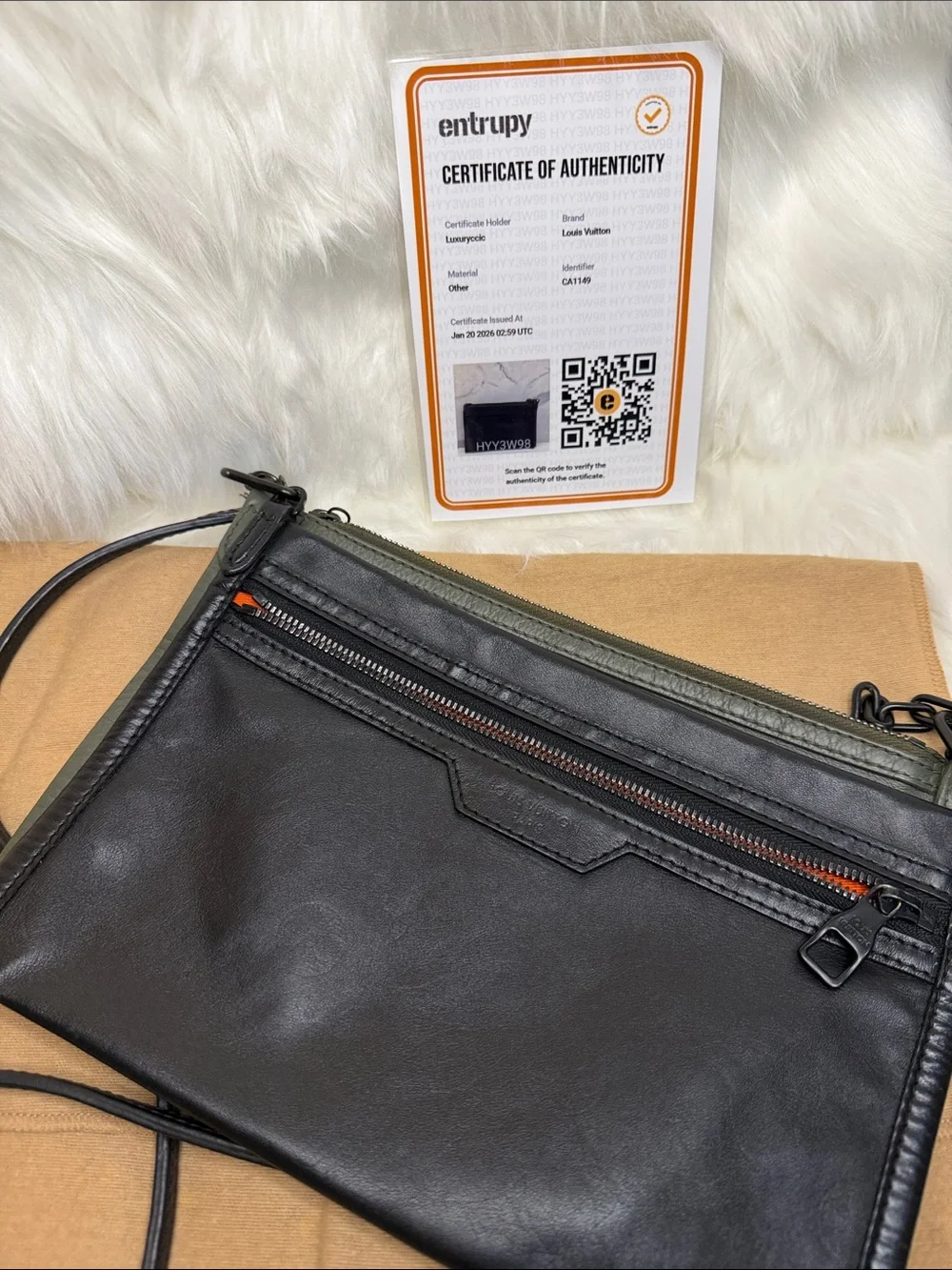 Louis Vuitton Double Flat Messenger Bag.
